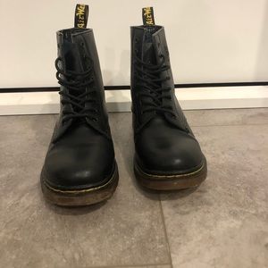 Doc Martins Black Patent Leather Combat Boot
